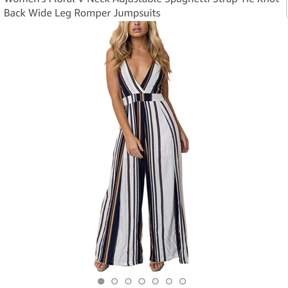 Angashion Women's Floral V Neck Adjustable Spaghet